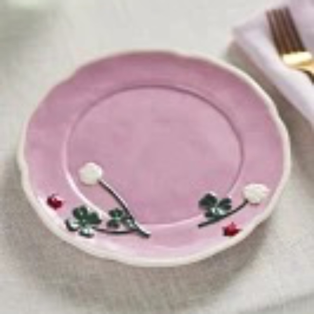 NWT Anthropologie Faye Dessert Plate Lilac - Picture 2 of 4